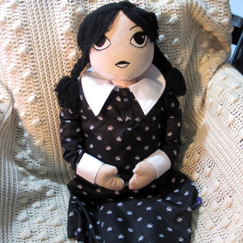WEDNESDAY ADDAMS PILLOW DOLL NEW POTTERY BARN - Picture 3 of 8